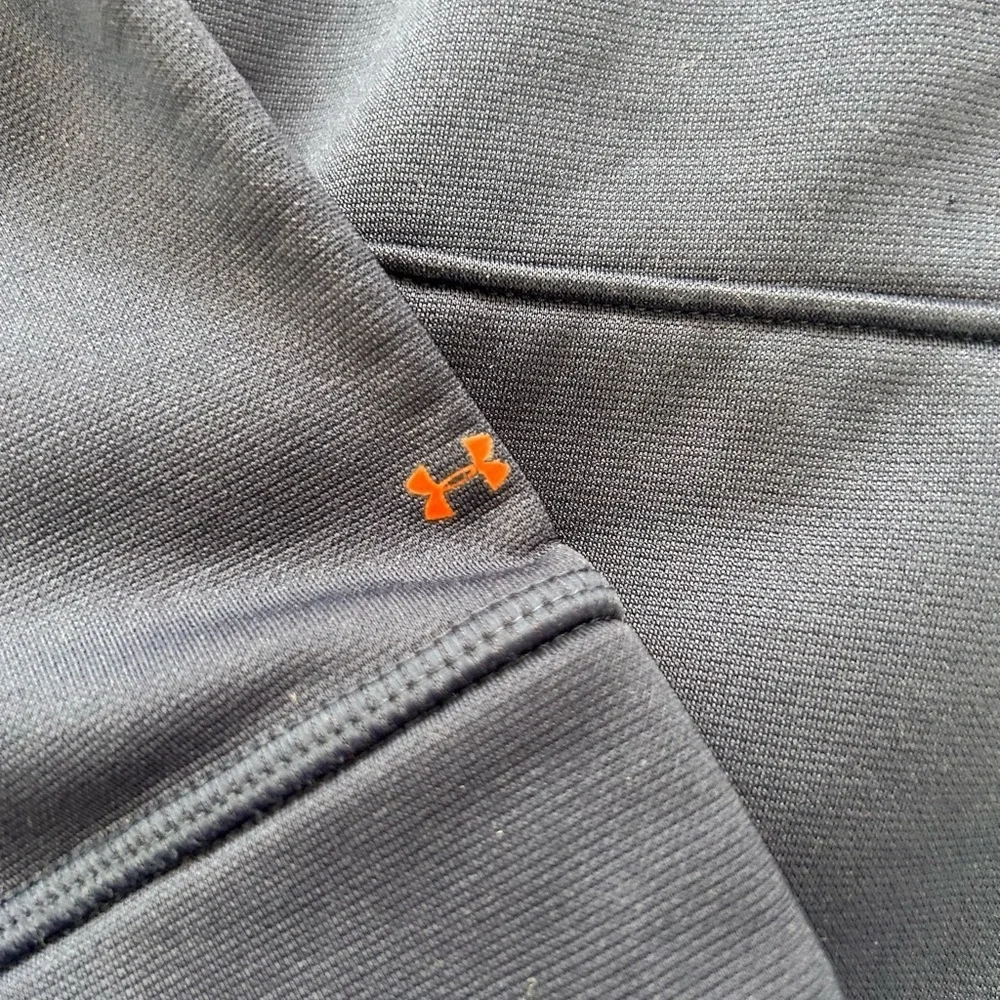 Under Armour Waterproof Blue & Orange Pullover Jacket Pockets Hood  Size M Youth